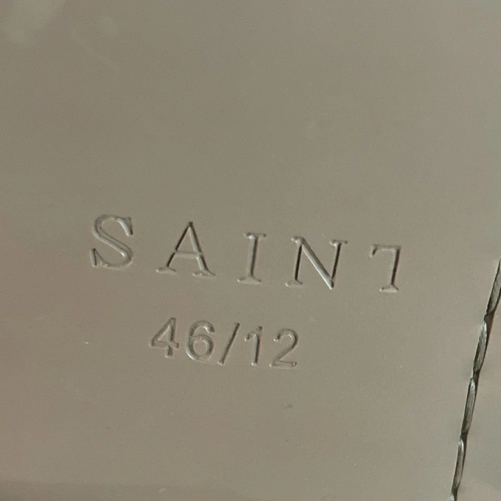 NIB SAINT MORTA Men Leather Sz US 12 EU 46 Chunky Chelsea Boot Taupe Dust Bags‎